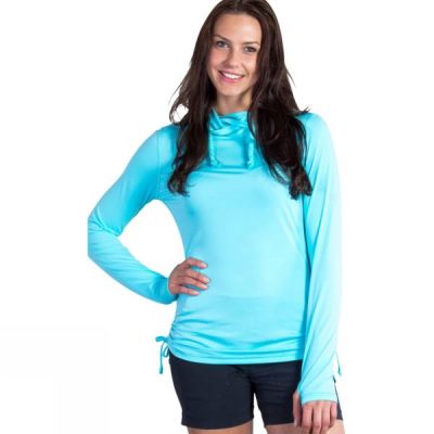 Sudadera Con Capucha ExOfficio Sol Cool Ultimate Mujer - Azules - Chile UAL810259